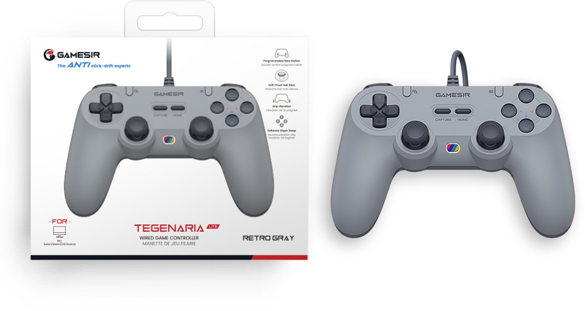 Gamesir t3 tegenaria lite bedrade cont 8 orig - Gamesir T3 Tegenaria Lite Controller (grijs)