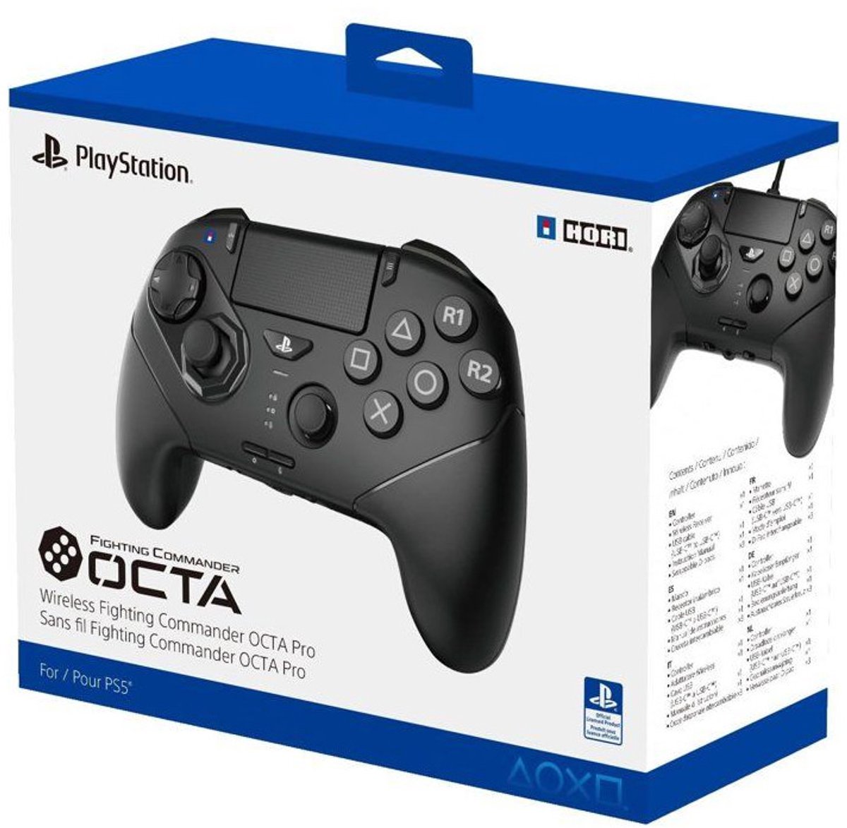 Hori draadloze fighting commander o 3 orig - HORI Draadloze Fighting Commander Octa Controller (zwart)
