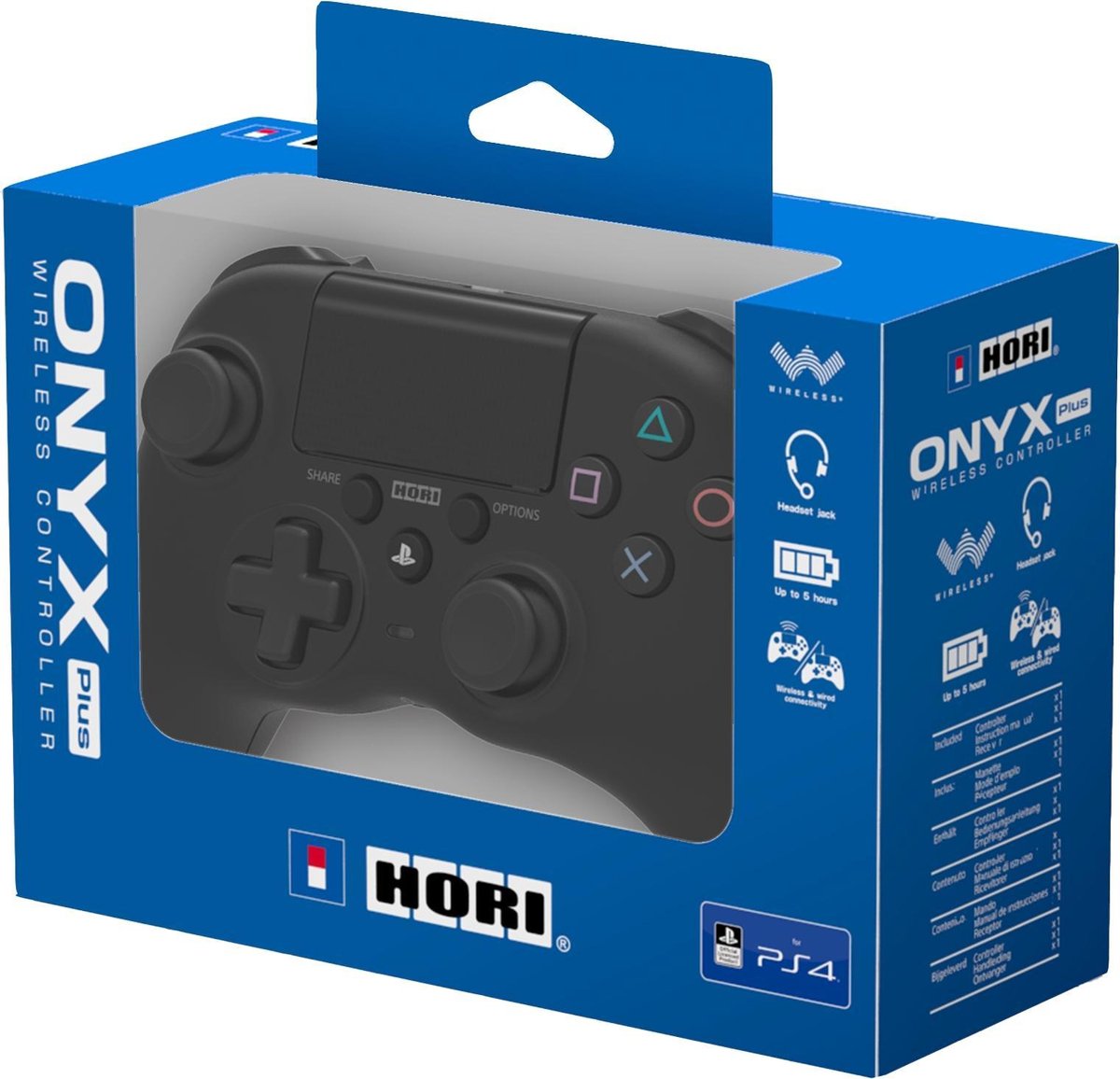 Hori onyx plus draadloze controller 6 orig - HORI Onyx Plus Controller (zwart)
