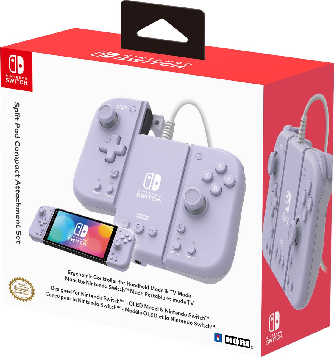 Hori split pad compact attachment s 5 orig - HORI Split Pad Compact Attachment Set Lavendel Controller