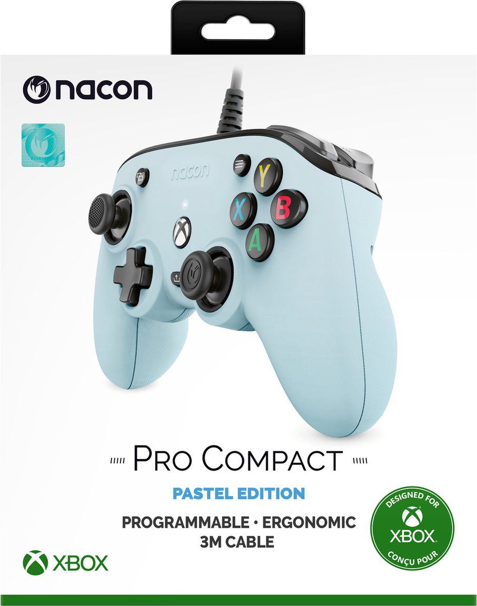 Nacon pro compact official bedrade c 9553816 6 orig - Nacon Pro Compact Official Bedrade Controller (blauw)