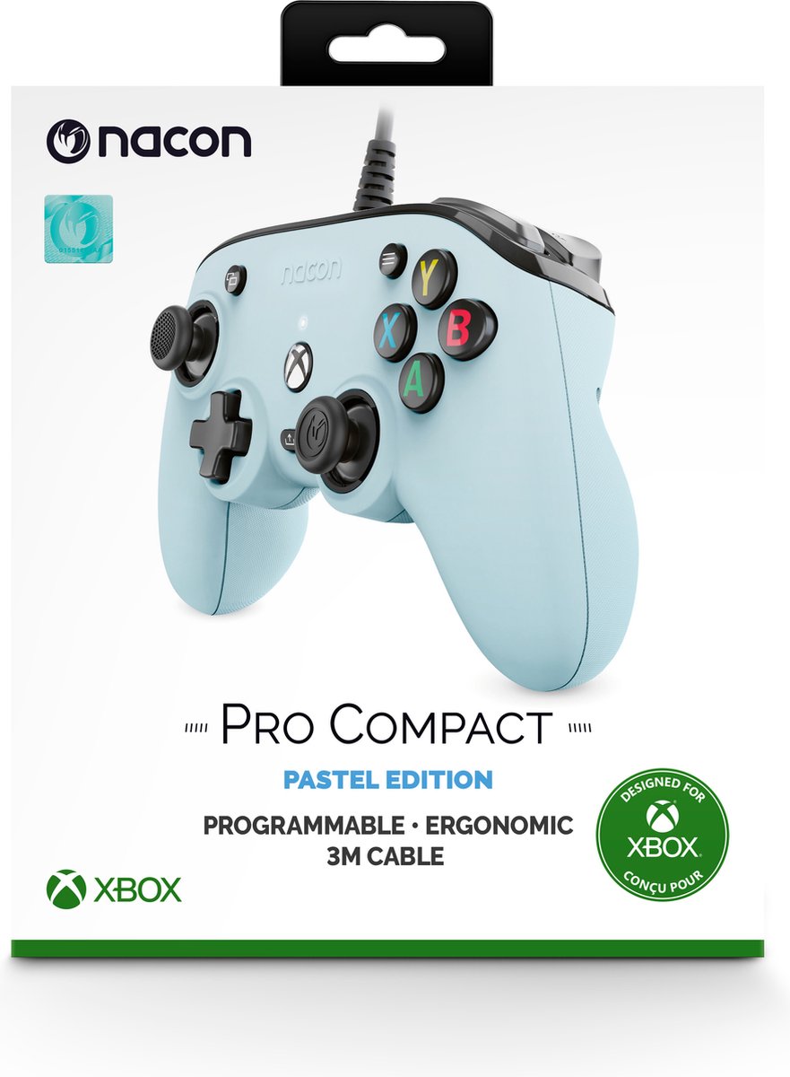 Nacon pro compact official bedrade c 9553816 9 orig - Nacon Pro Compact Official Bedrade Controller (blauw)