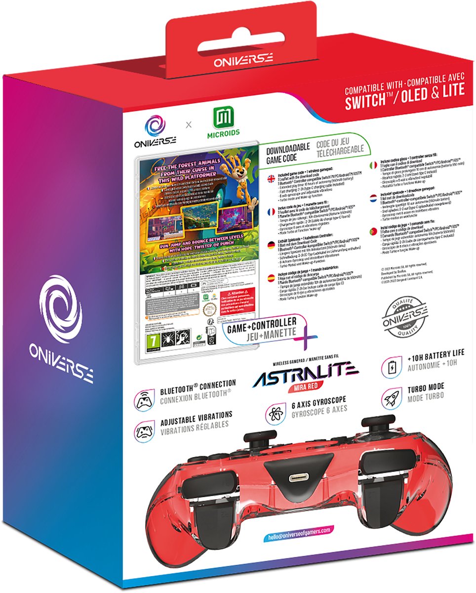 Oniverse astralite draadloze controller 4 orig - ONIVERSE Astralite Draadloze Controller (rood)