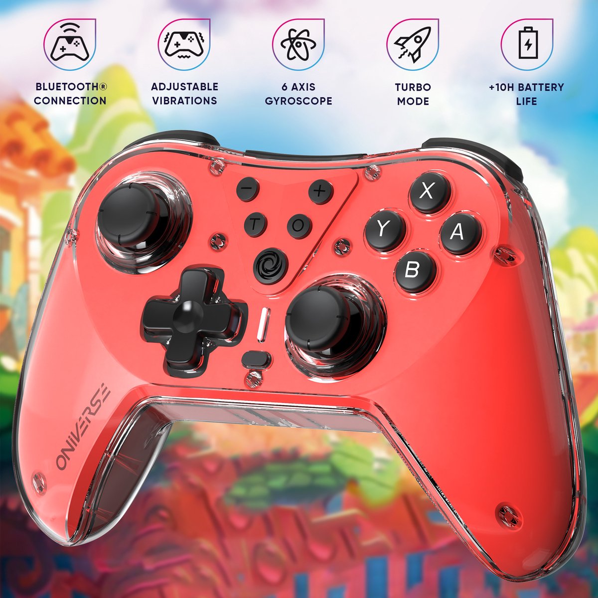 Oniverse astralite draadloze controller 7 orig - ONIVERSE Astralite Draadloze Controller (rood)
