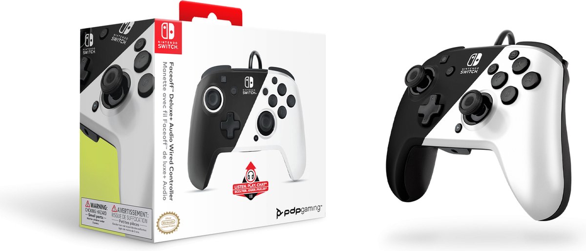 Pdp faceoff deluxe audio nintendo 10290675 6 orig - PDP Faceoff Deluxe+ Audio Nintendo Switch Controller (zwart)