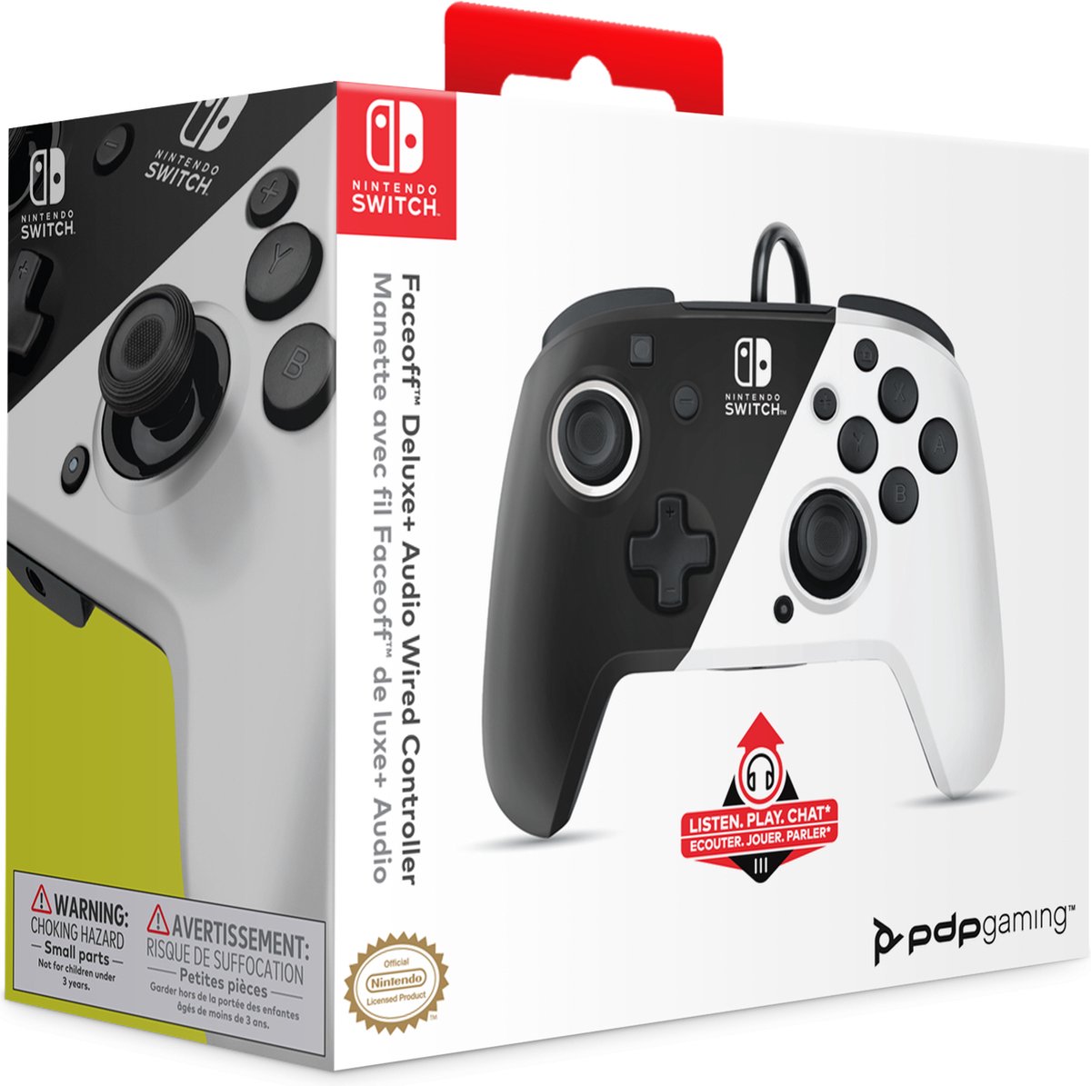 Pdp faceoff deluxe audio nintendo 10290675 7 orig - PDP Faceoff Deluxe+ Audio Nintendo Switch Controller (zwart)