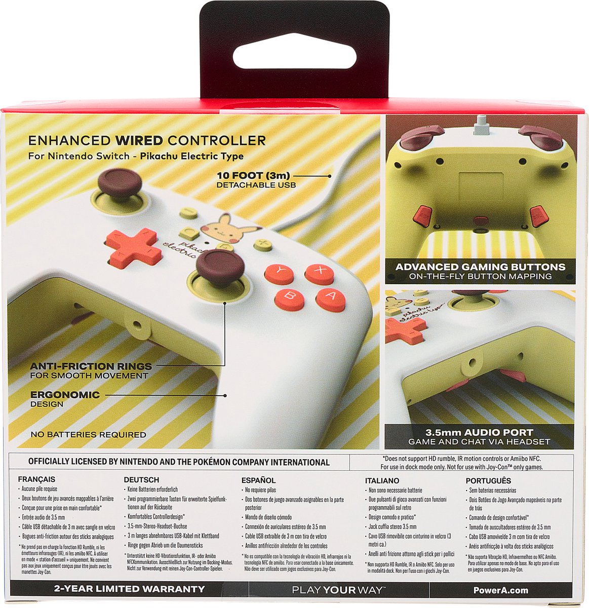 Powera geavanceerde bedrade controlle 9554090 9 orig - PowerA Geavanceerde Bedrade Controller (geel)