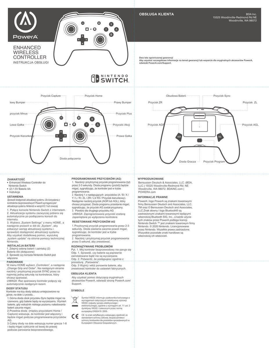 Powera geavanceerde draadloze control 9553792 10 orig - PowerA Geavanceerde Draadloze Controller