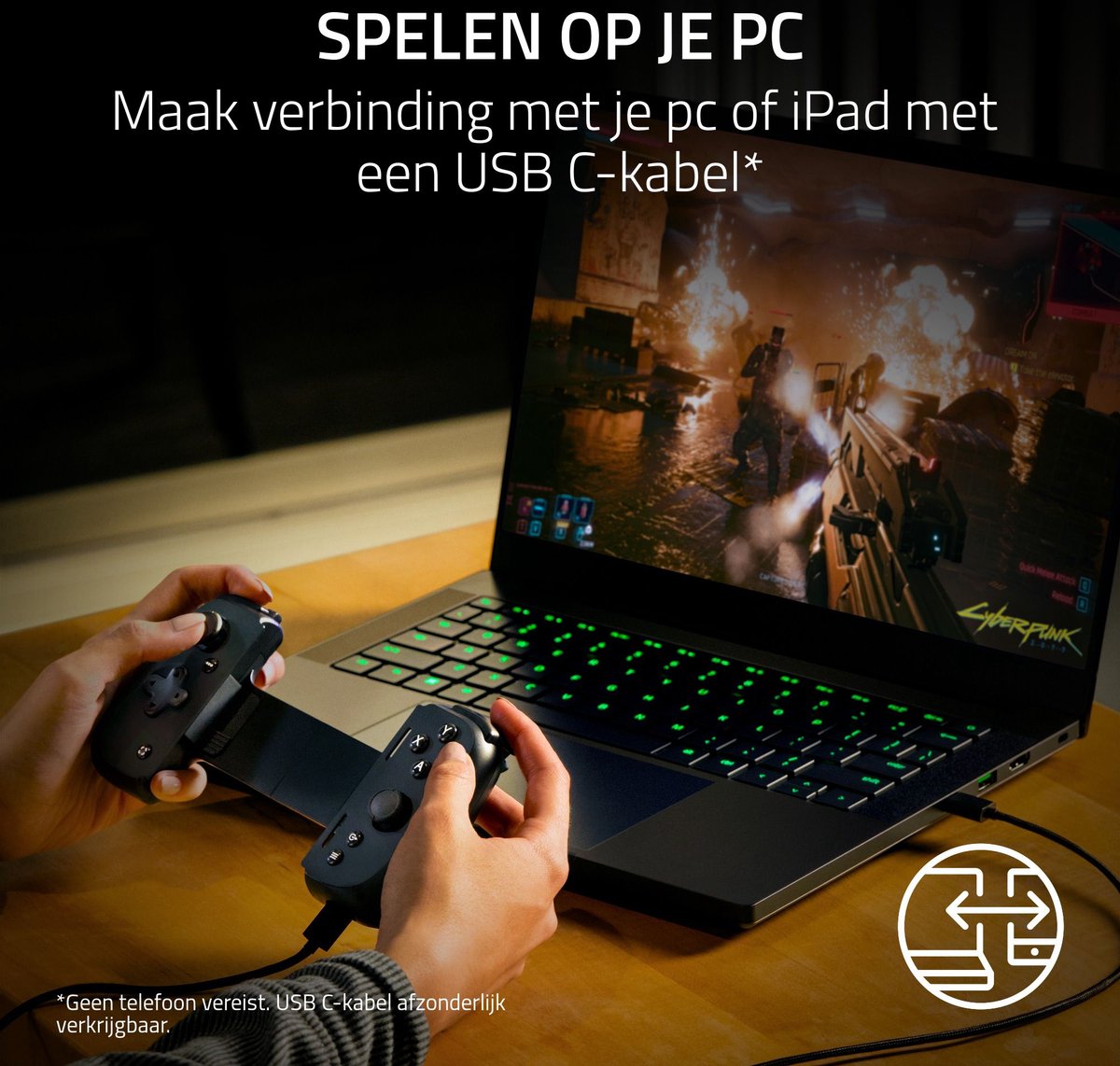 Razer kishi v2 usb c controller voor 4 orig - Razer Kishi V2 USB-C Gaming Controller Voor Mobiele controller (zwart)