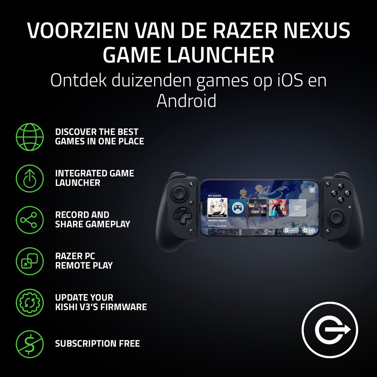 Razer kishi v3 controller voor iphon 9553755 7 orig - Razer Kishi V3 Mobiele controller (zwart)