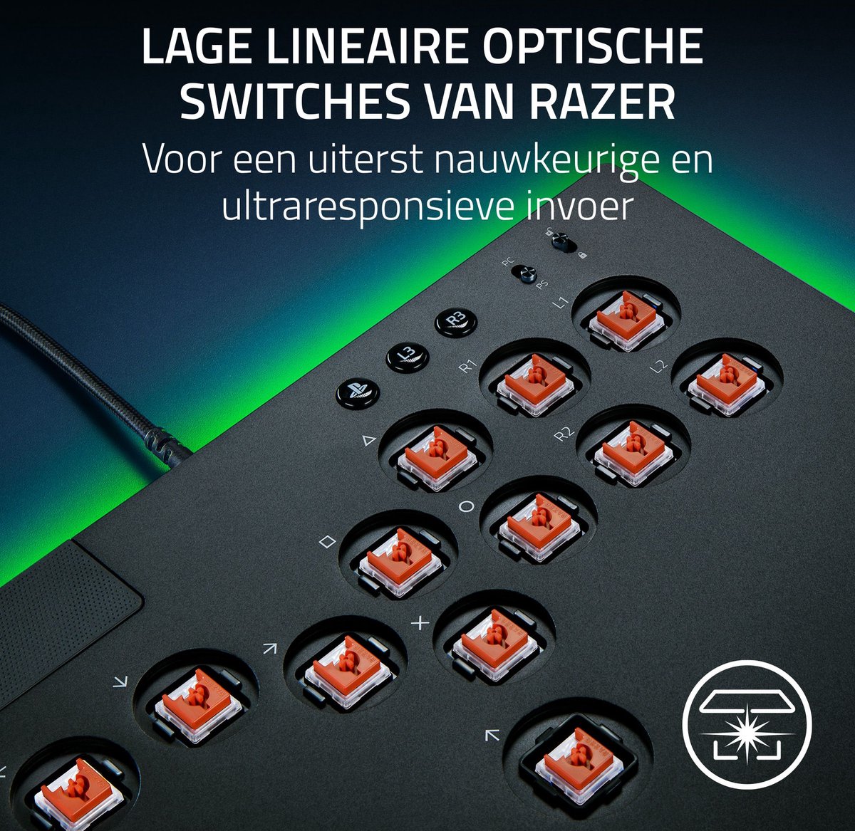 Razer kitsune optische arcade contro 5 orig - Razer Kitsune Optische Arcade Controller Voor Ps5 Arcadestick (zwart)