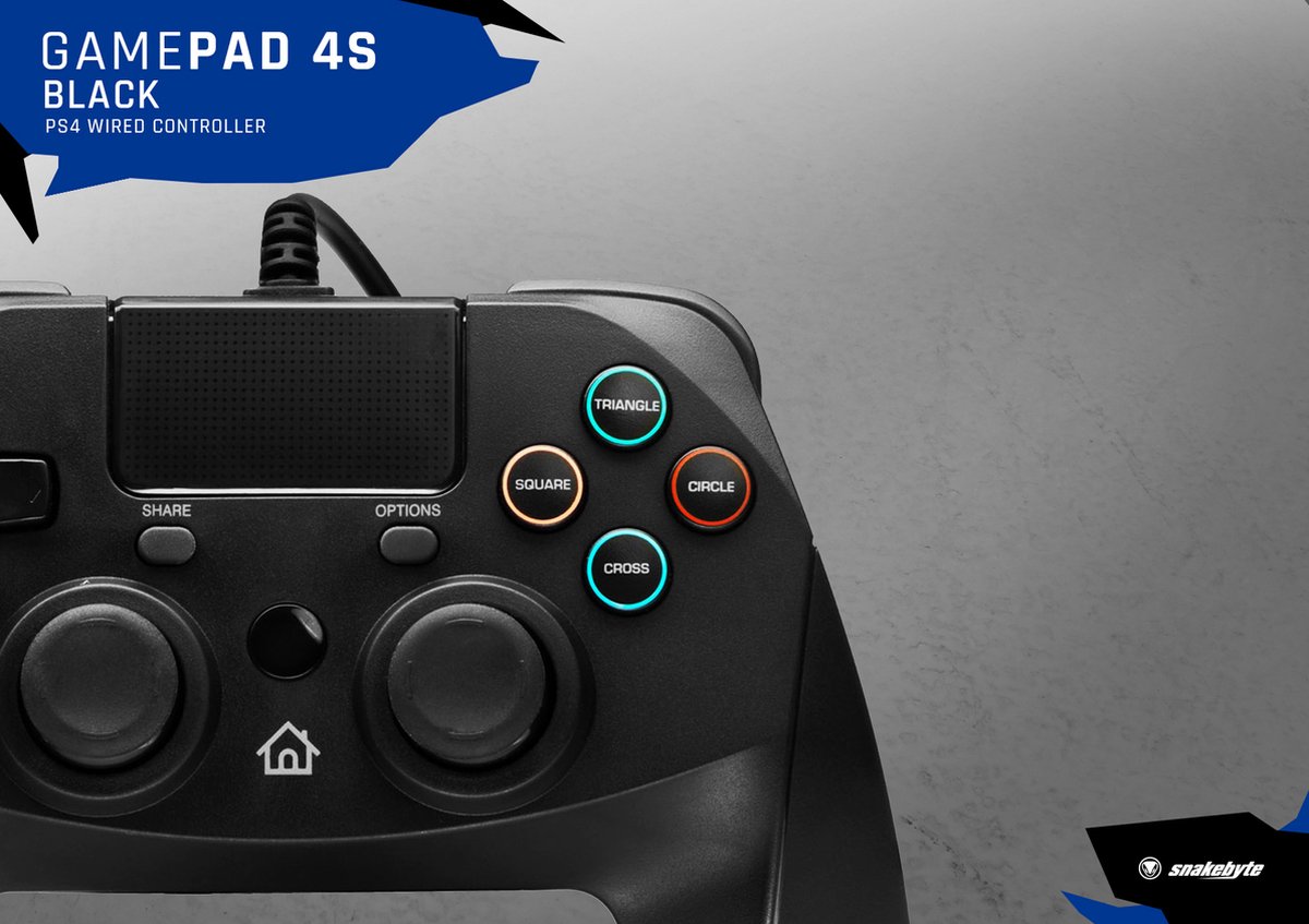 Snakebyte game pad 4 s black ps4 3 orig - Snakebyte Game Pad 4 S Controller (zwart)