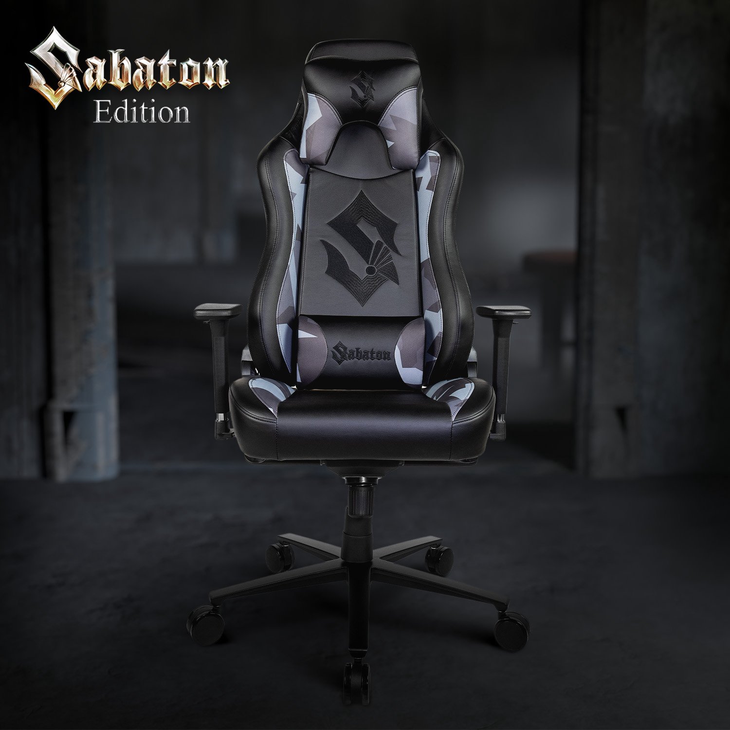 Arozzi vernazza gamingstoel sabaton e 7 orig - Arozzi Vernazza tot 145 kg Gamingstoel (PU-leer, zwart)