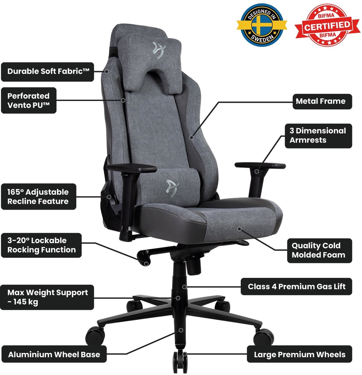 Arozzi vernazza ventotm gamingstoel s 9554968 2 orig - Arozzi Vernazza tot 145 kg Gamingstoel (combinatie)