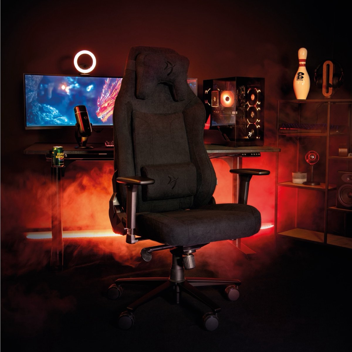Arozzi vernazza xl gamingstoel soft f 5 orig - Arozzi Vernazza Xl tot 170 kg Gamingstoel (stof)