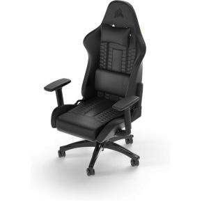 Corsair tc100 relaxed leatherette blac 3 orig - Corsair Tc100 Relaxed Leatherette tot 120 kg Gamingstoel (PU-leer)