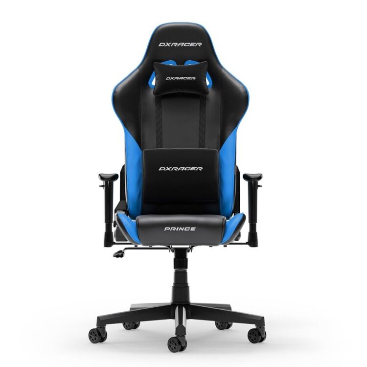 DXRacer PRINCE L Black Blue PVC tot 120 kg Gamingstoel