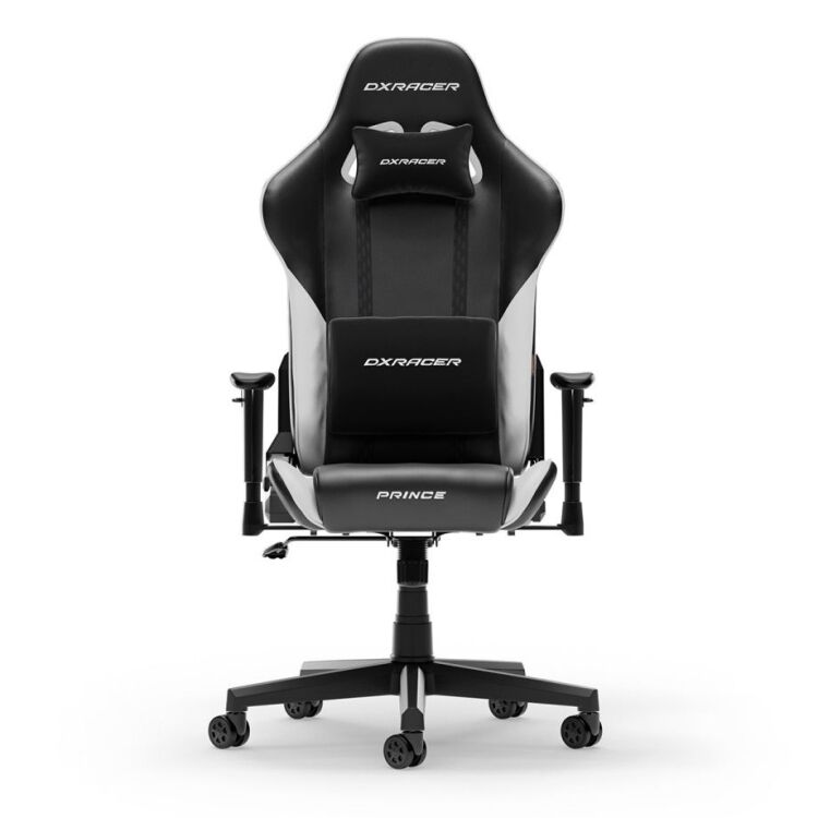 DXRacer PRINCE L Black White PVC tot 120 kg Gamingstoel