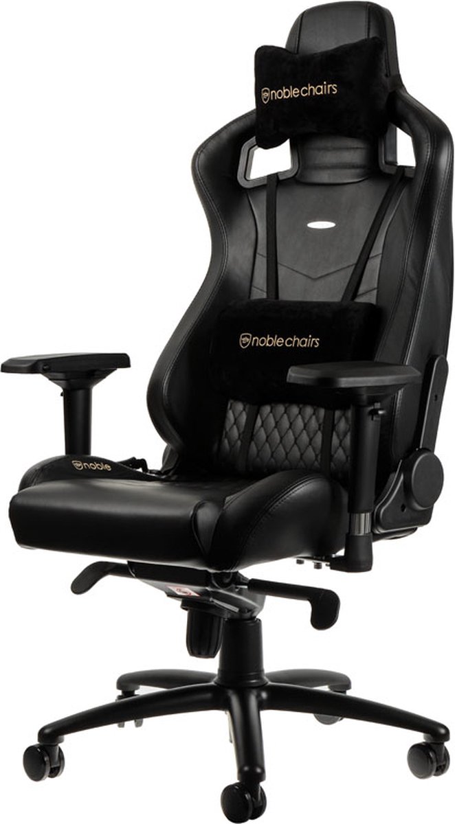 Noblechairs epic chair zwart 6 orig - Noblechairs Epic Gaming Chair tot 120 kg Gamingstoel (PU-leer, zwart)