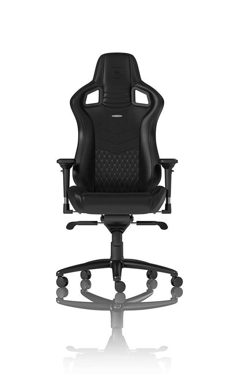Noblechairs epic real leather zwart 2 orig - Noblechairs Epic Real tot 120 kg Gamingstoel (echt leer, zwart)