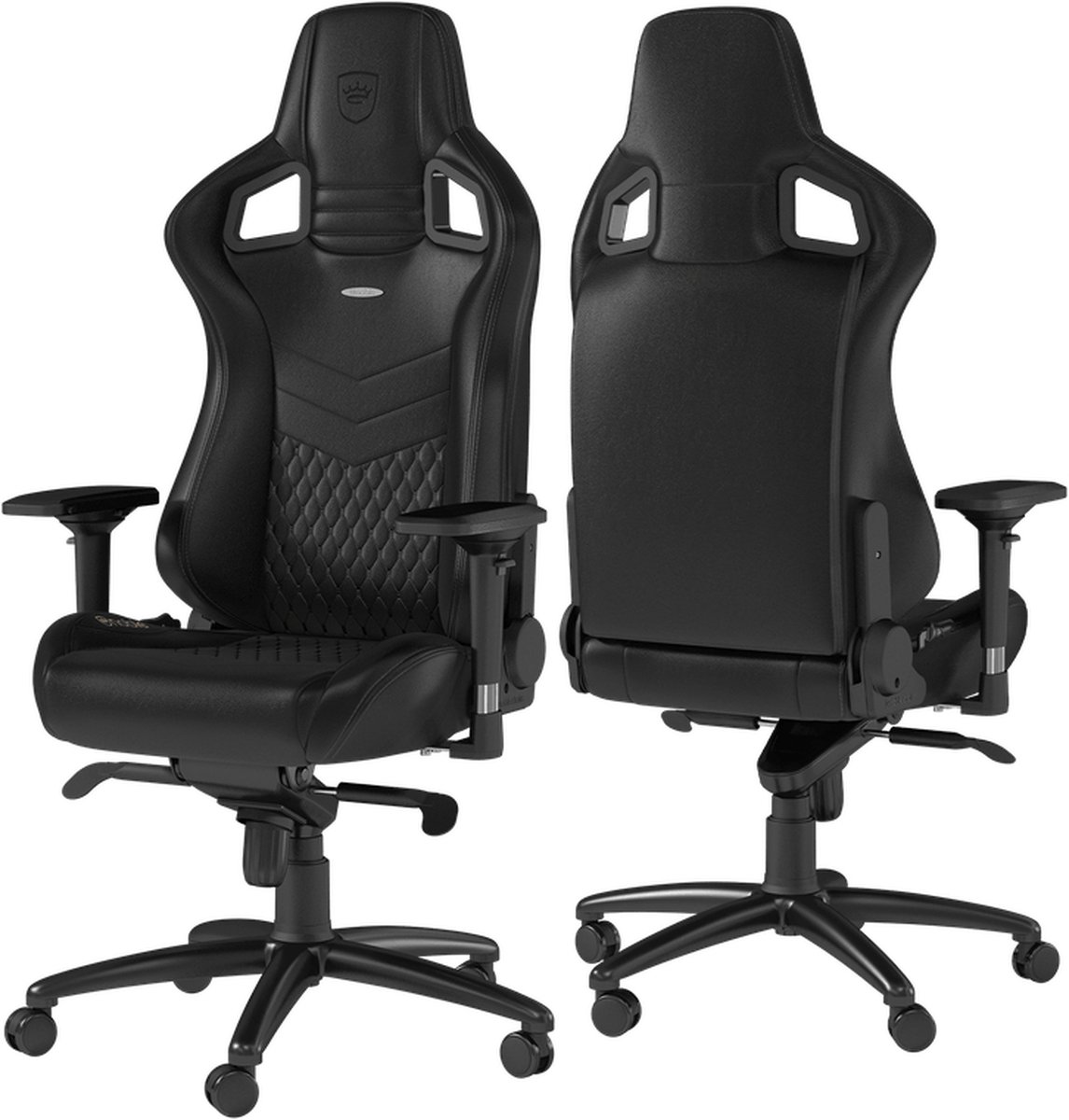 Noblechairs epic real leather zwart 6 orig - Noblechairs Epic Real tot 120 kg Gamingstoel (echt leer, zwart)