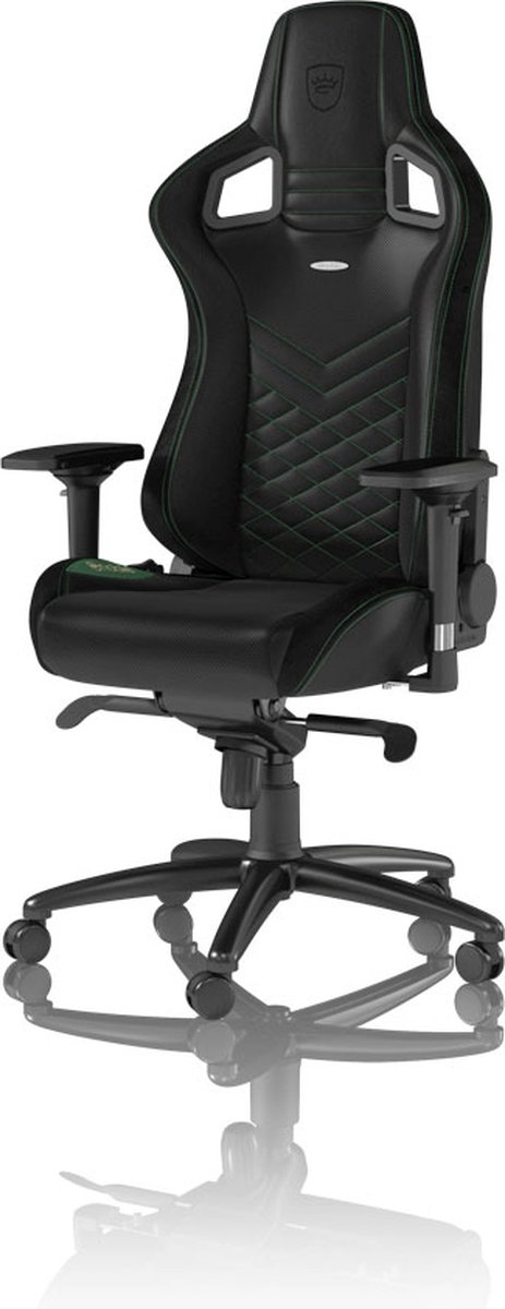 Noblechairs epic series black green 2 orig - Noblechairs Epic Series tot 120 kg Gamingstoel (PU-leer, zwart)
