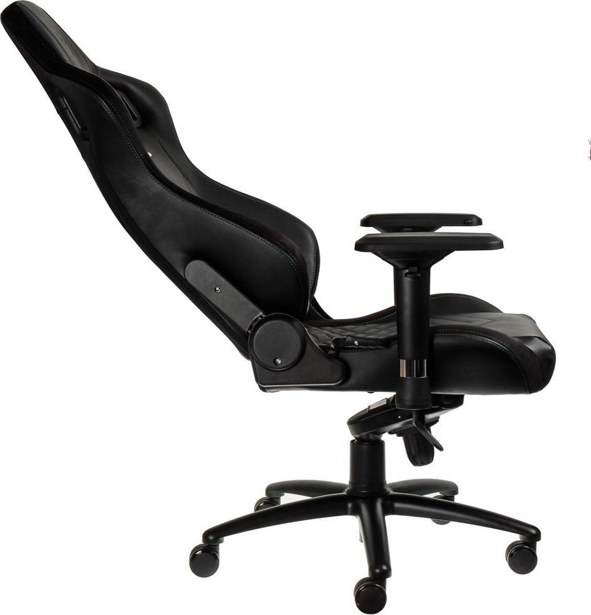 Noblechairs epic series black green 4 orig - Noblechairs Epic Series tot 120 kg Gamingstoel (PU-leer, zwart)
