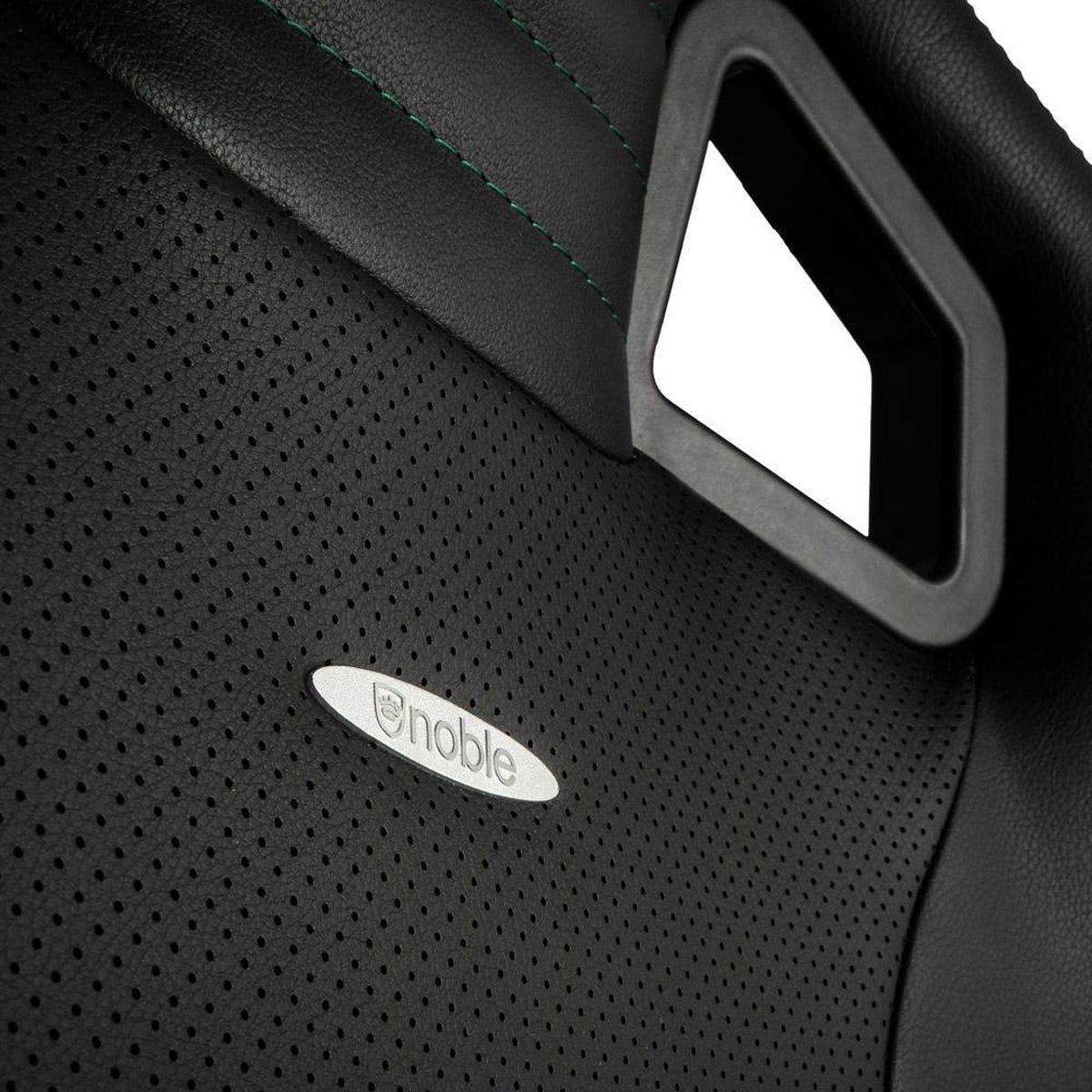 Noblechairs epic series black green 7 orig - Noblechairs Epic Series tot 120 kg Gamingstoel (PU-leer, zwart)