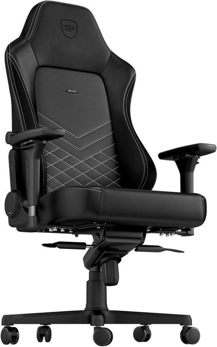 Noblechairs hero gamestoel zwart wit 2 orig - Noblechairs Hero Gamestoel tot 150 kg Gamingstoel (PU-leer, zwart)