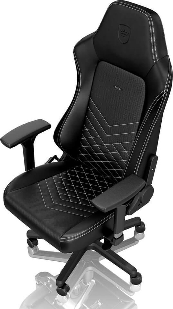 Noblechairs hero gamestoel zwart wit 4 orig - Noblechairs Hero Gamestoel tot 150 kg Gamingstoel (PU-leer, zwart)