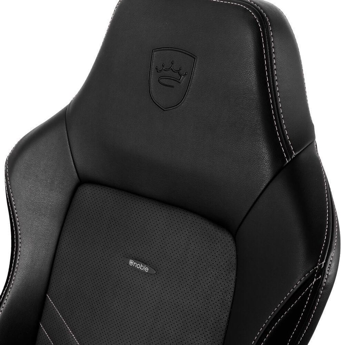 Noblechairs hero gamestoel zwart wit 7 orig - Noblechairs Hero Gamestoel tot 150 kg Gamingstoel (PU-leer, zwart)