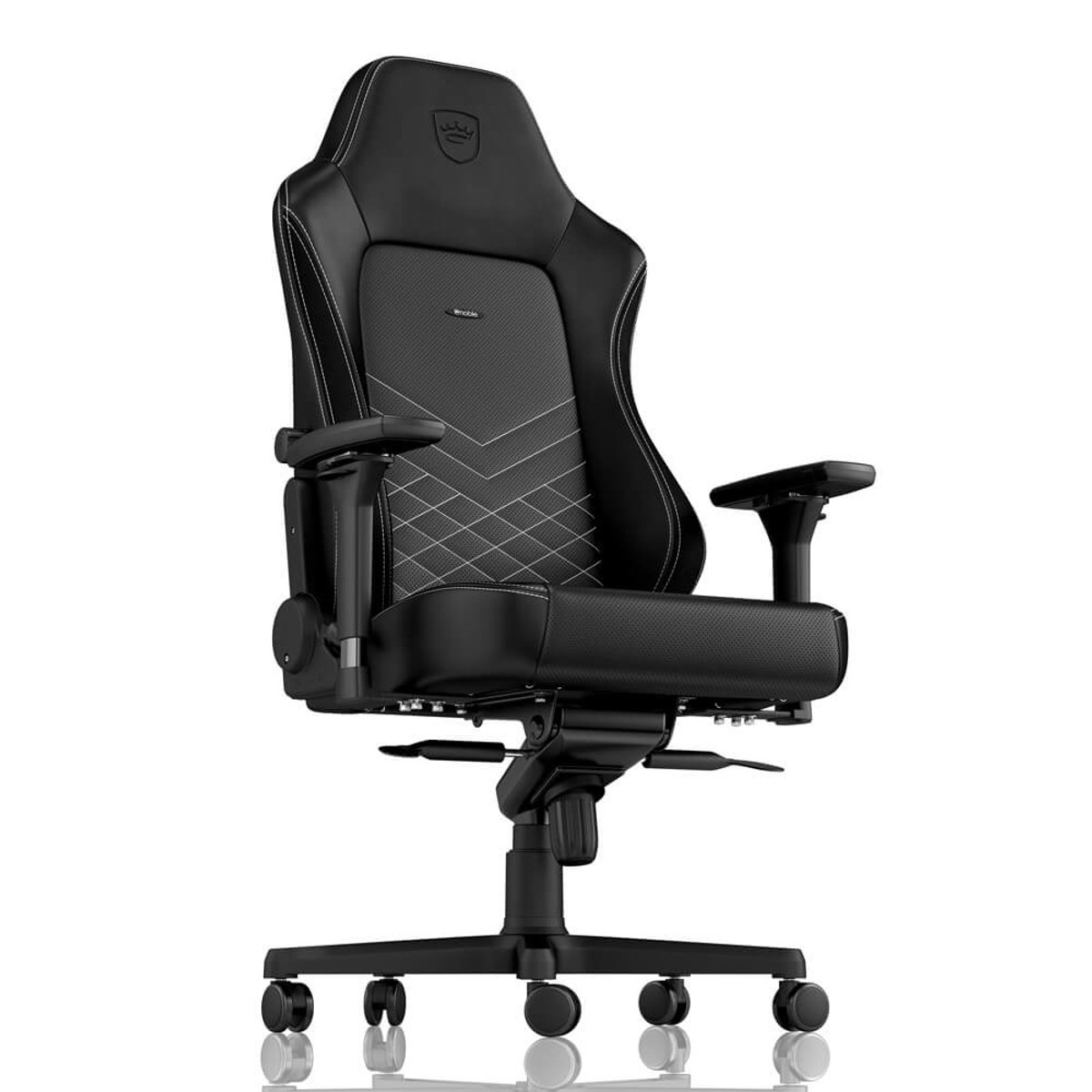 Noblechairs hero gamestoel zwart wit 9 orig - Noblechairs Hero Gamestoel tot 150 kg Gamingstoel (PU-leer, zwart)
