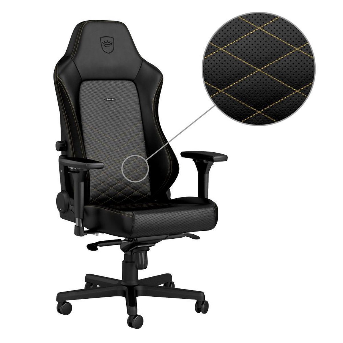 Noblechairs hero series gamestoel zwart go 7 orig - Noblechairs Hero Series tot 150 kg Gamingstoel (PU-leer, zwart)