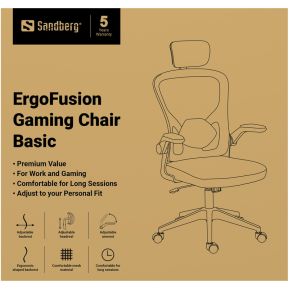 Sandberg ergofusion chair basic 7 orig - Sandberg 640-97 tot 100 kg Gamingstoel (mesh, zwart)