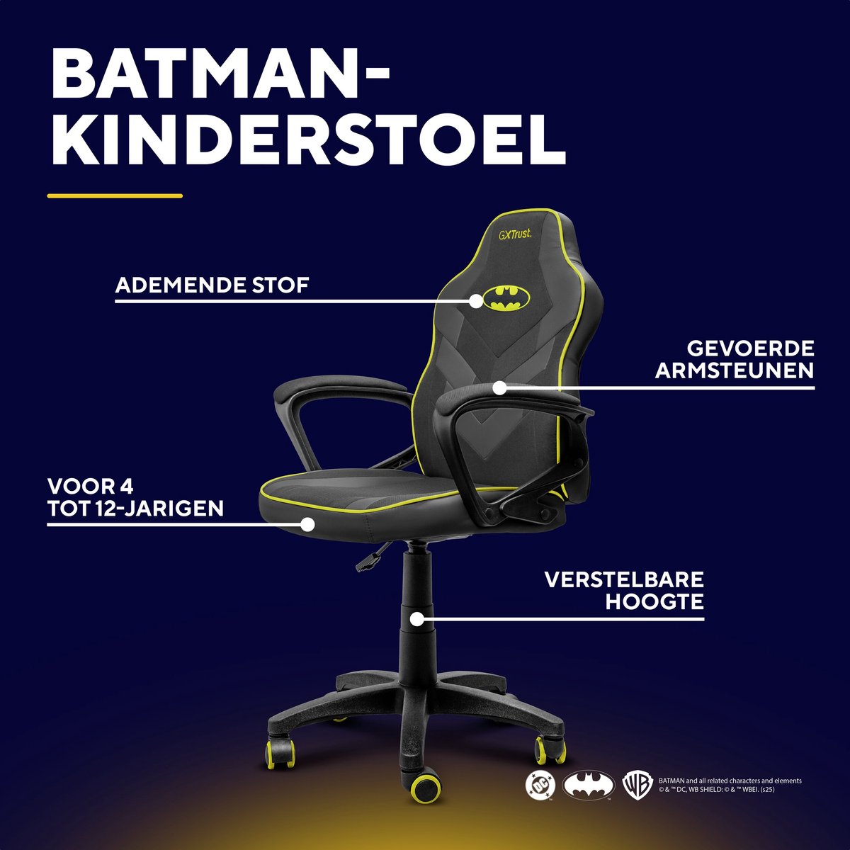 Trust gxt 703bm revvo kinder gamesto 8 orig - Trust Gxt 703Bm Revvo tot 110 kg Gamingstoel (combinatie, zwart)