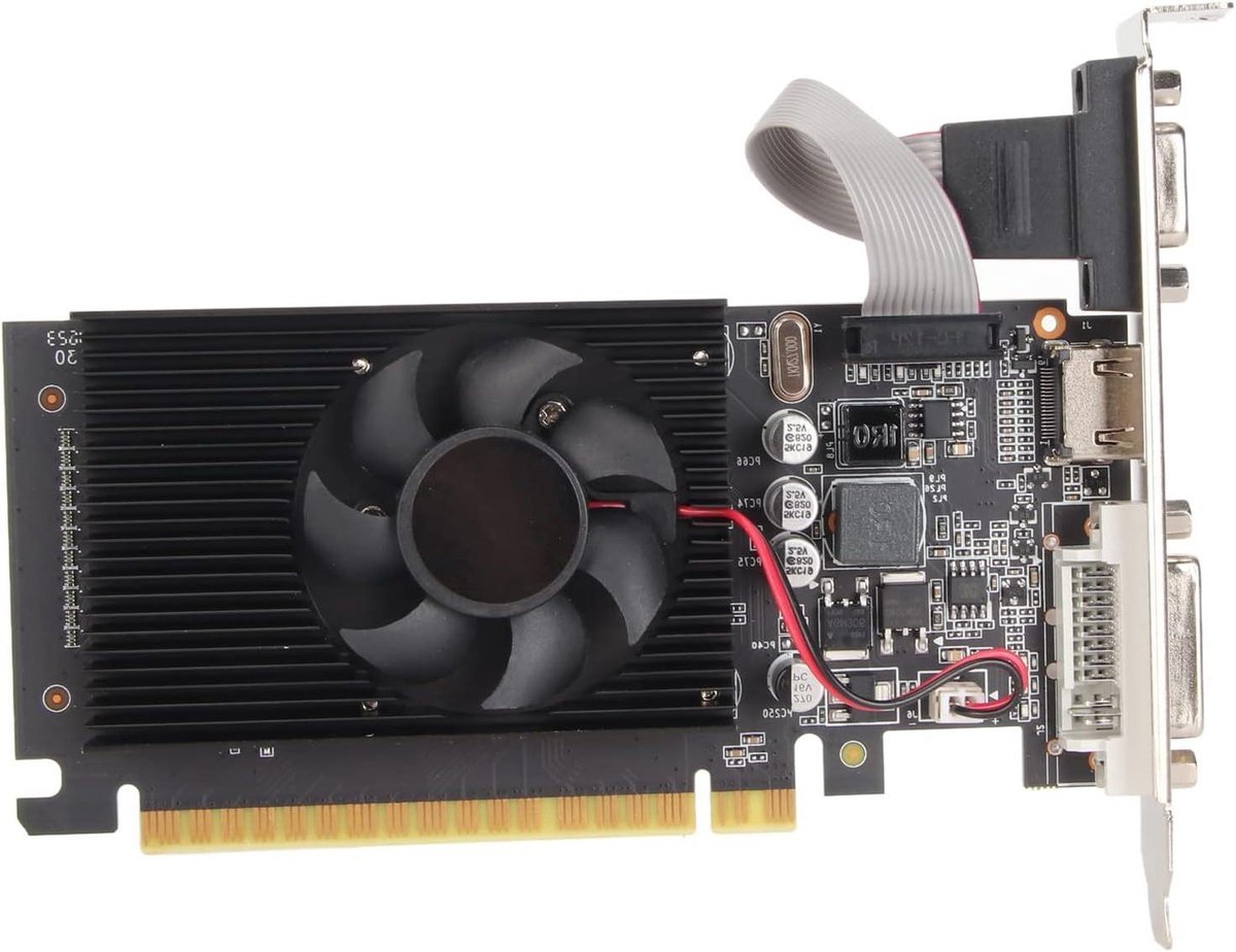 All4You All4You - Grafische Kaart 2 Gb - Desktop Videokaart - Hdmi Dvi Vga - 64 Bits - Ddr3 - Pci Express X16 - Computer Gaming Gpu - Geschikt Voor Desktop Computer - Kleur Zwart - Model Gt610