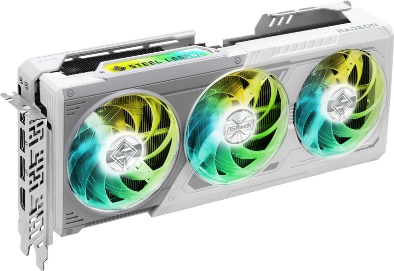 Asrock amd radeon rx 9070 xt steel 2 orig - ASRock Steel Legend Radeon RX 9070 XT 16GB Videokaart (White)