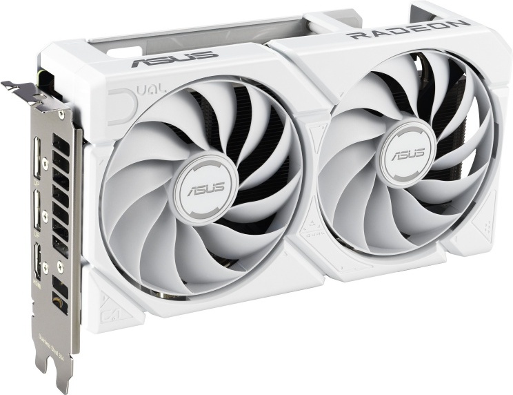 Asus dual amd rx9060 xt 16g white 2 orig - ASUS Dual Radeon RX 9060 XT 16GB Videokaart (White)