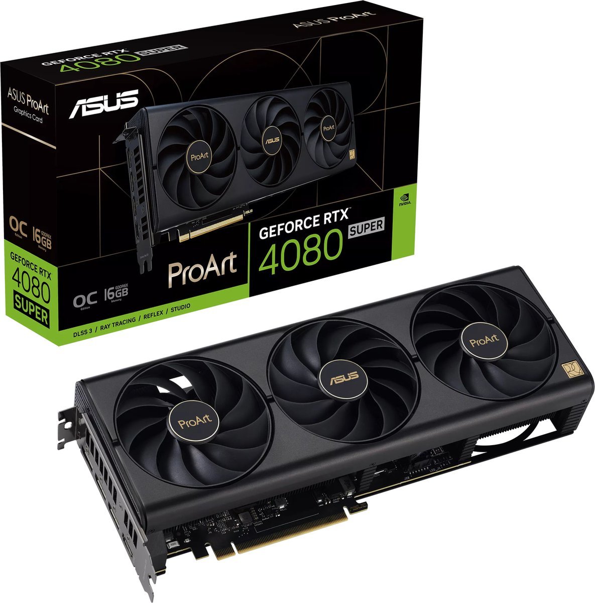 ASUS Asus - Proart Nvidia Geforce Rtx 4080 Super Oc Edition - Videokaart - 16Gb - Gddr6X - Pcie 4.0 - 1X Hdmi 2.1A - 3X Displayport 1.4