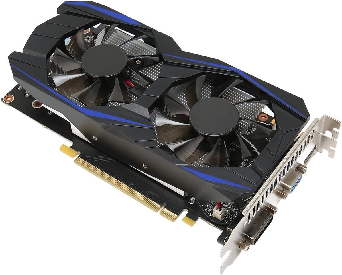 Brenzoos Brenzoos - Gaming Grafische Kaart 6Gb Gddr5 192 Bit Pci Express 2.0 Met Dual Fan Cooling Voor Pc - Hdmi Vga Dvi - Directx11 - Krachtige Gpu - Pci Uitbreidingskaart