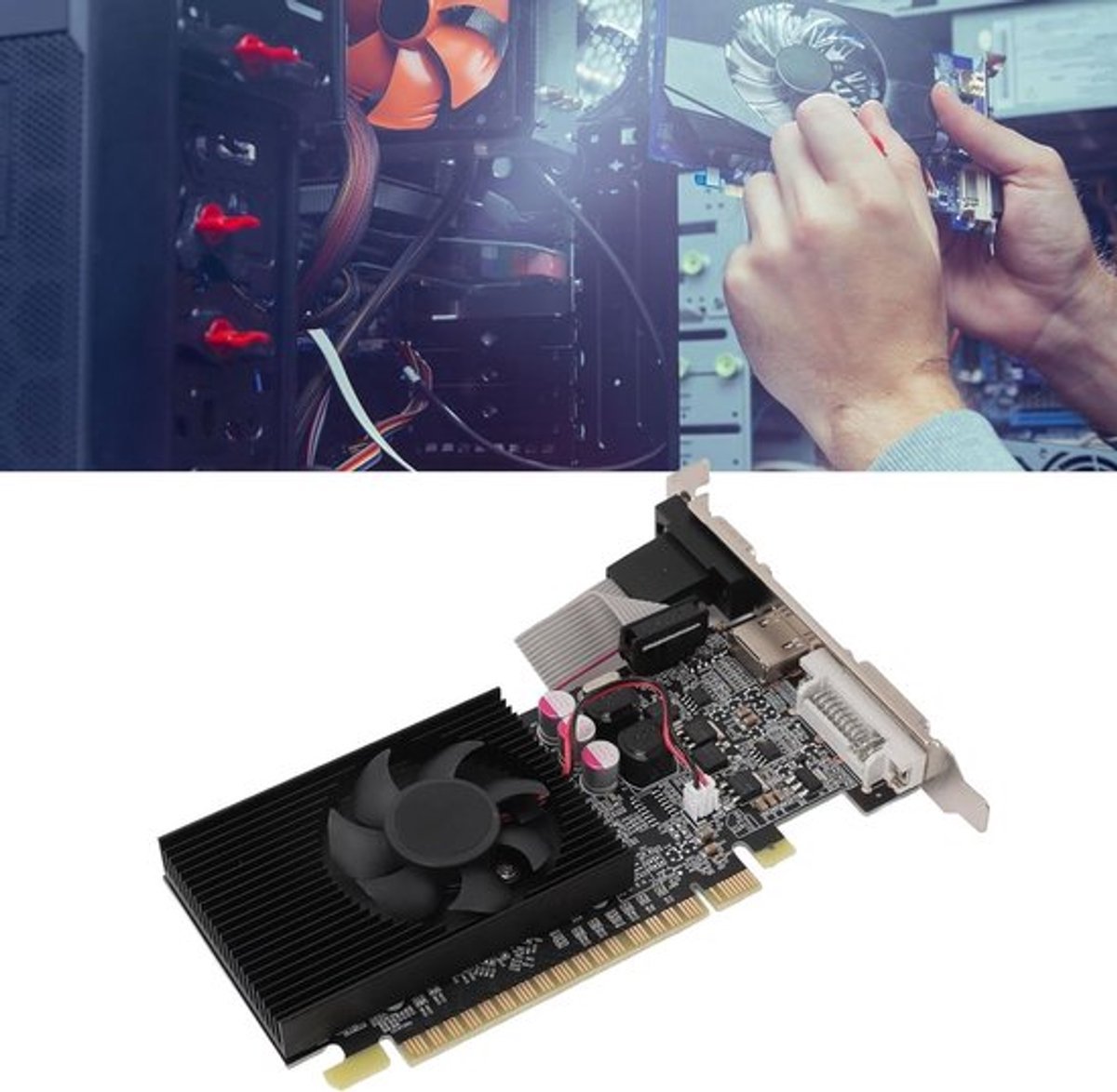 Computergrafische Computergrafische Kaart Gt210 1Gb Ddr3 64Bit Gaming Graphics-Kaart Met Ondersteuning Voor Hd Multimedia Interface Dvi Vga Interface Video-Kaart Low Profile Pcie