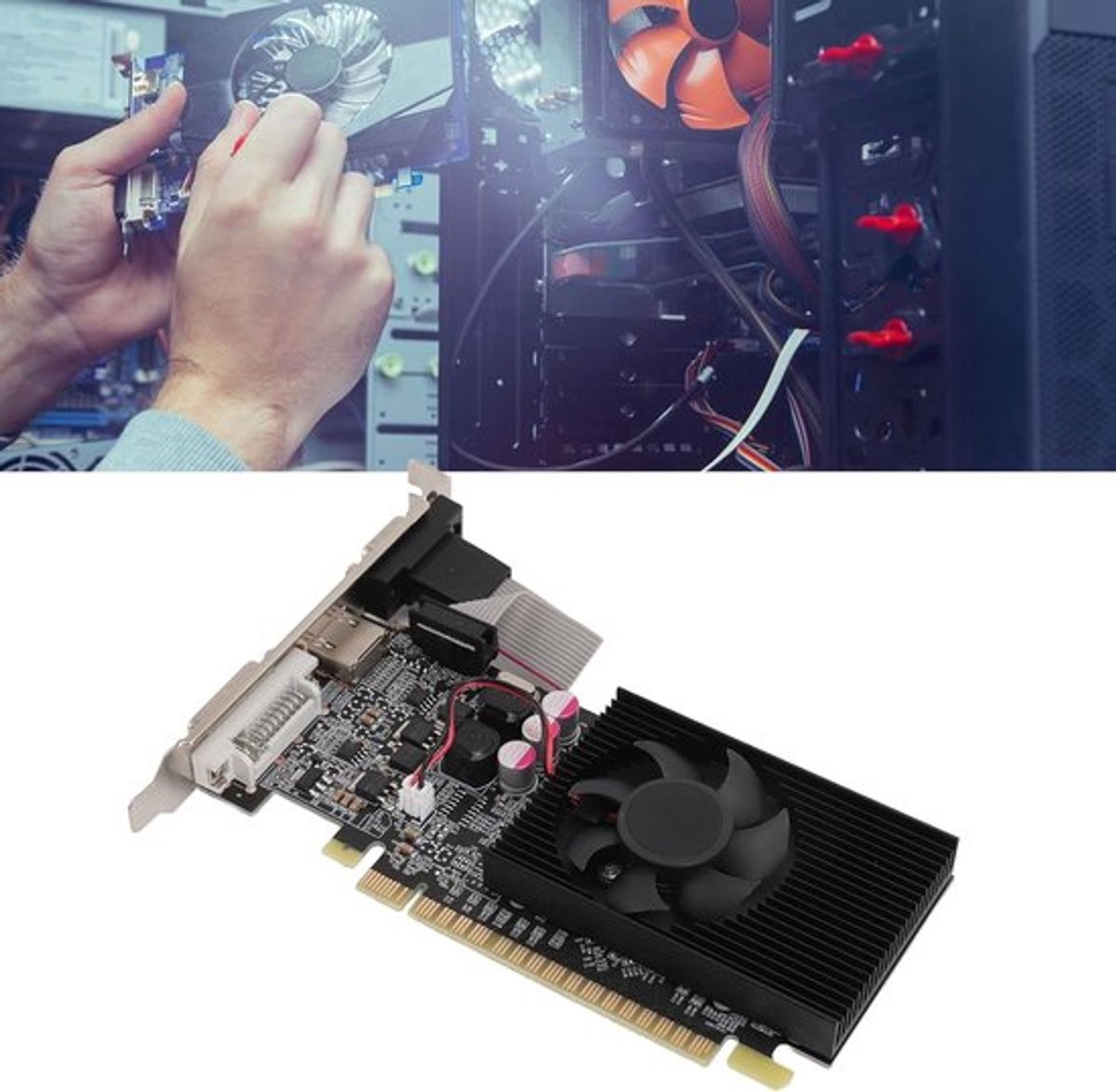 Computergrafische Computergrafische Kaart Gt210 1Gb Ddr3 64Bit Gaming Graphics-Kaart Met Ondersteuning Voor Hd Multimedia Interface Dvi Vga Interface Video-Kaart Low Profile Pcie