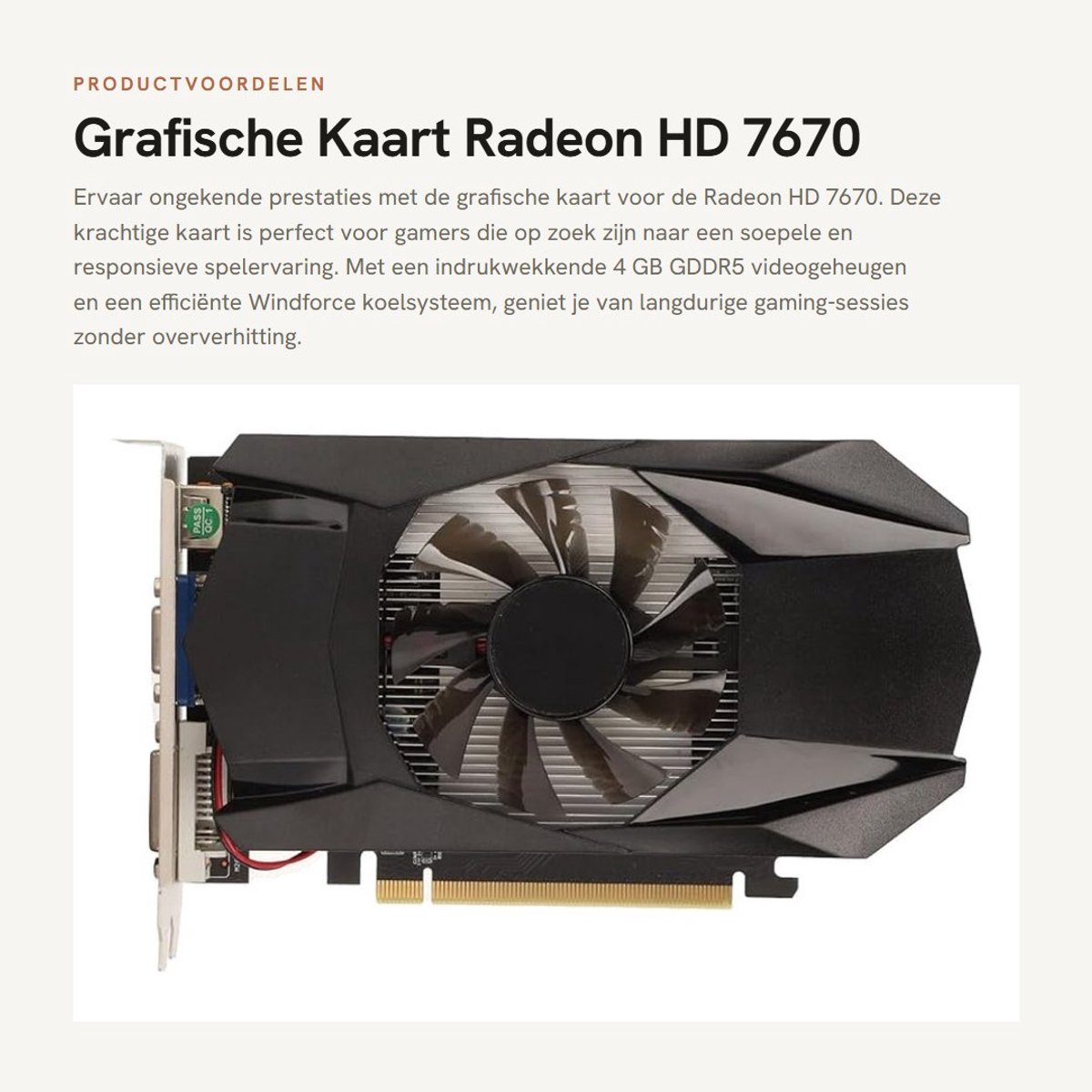 Dailygoods 4gb radeon hd 7670 pci express 4771191 8 orig - Dailygoods Radeon HD 7670 4GB Videokaart