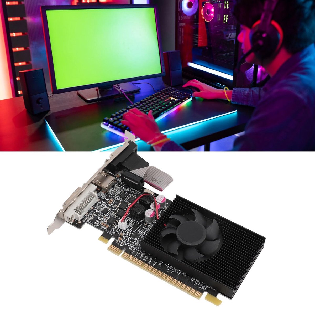 GeForce GT 710 2GB DDR3 Videokaart - afbeelding 2