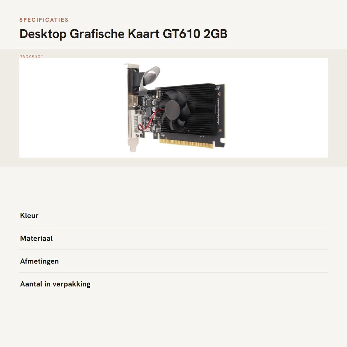 Dailygoods gt610 2gb ddr3 videogame gesch 4811576 8 orig - Dailygoods GT610 2GB Videokaart