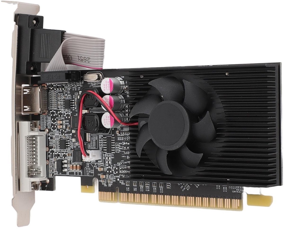 Dailygoods Dailygoods - Gt710 Pci E Grafische Kaart - 2 Gb Ddr3 - Krachtige Prestaties - Desktopcomputer - Hdmi Dvi-Poort - Geschikt Voor Gaming - Model Cici...