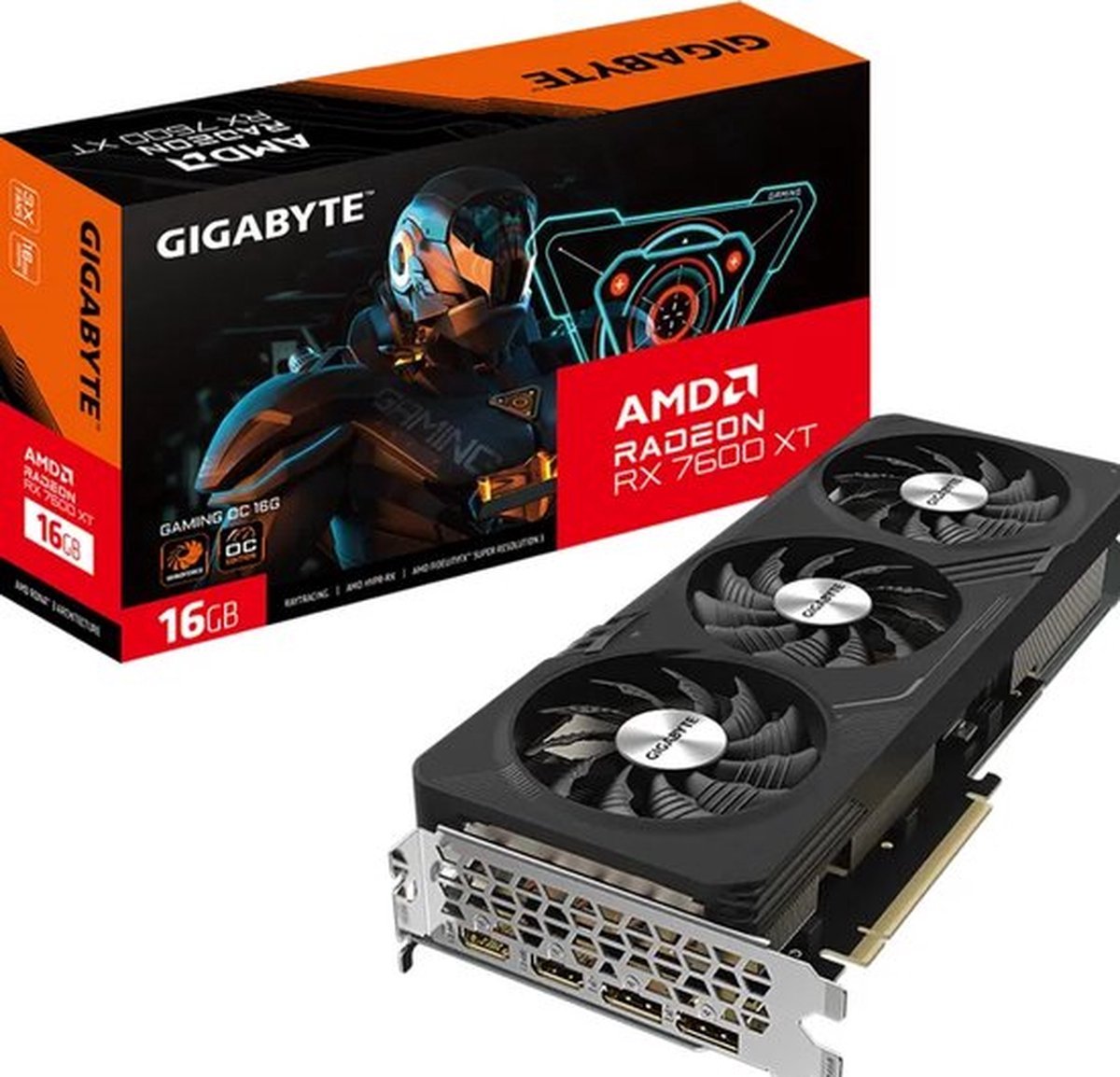 Gigabyte Gigabyte Amd Radeon Rx 7600 Xt Gaming Oc 16G - Videokaart - 16Gb - Gddr6 - Pcie 4.0 - 1X Hdmi 2.1 - 3X Displayport 2.1
