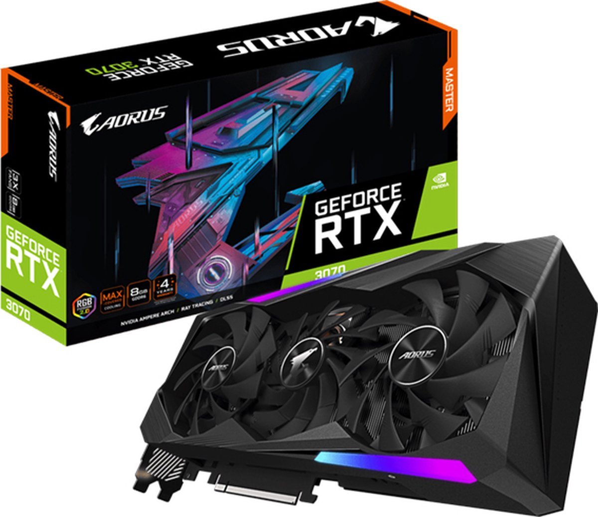 Gigabyte Gigabyte Aorus Geforce Rtx 3070 Master 8G - 8Gb - Gddr6 - 3Xdp/3Xhdmi - Renew
