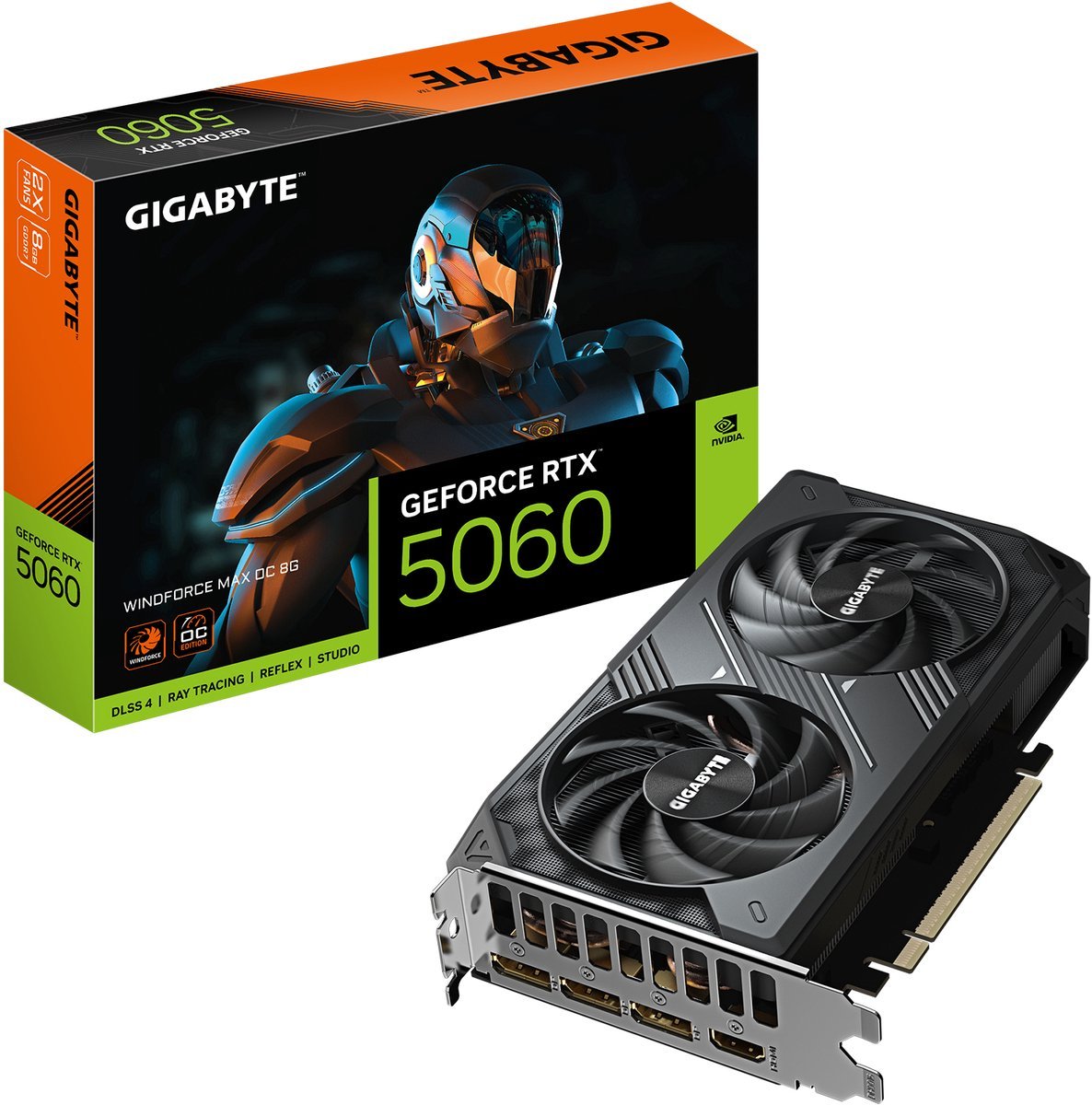 Gigabyte Geforce Rtx 5060 Windforce Max Oc 8G Nvidia 8 Gb Gddr7