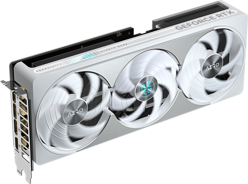 Gigabyte geforce rtx 5080 aero oc sff 2 orig - GIGABYTE GeForce RTX 5080 AERO OC SFF 16GB Videokaart (White)